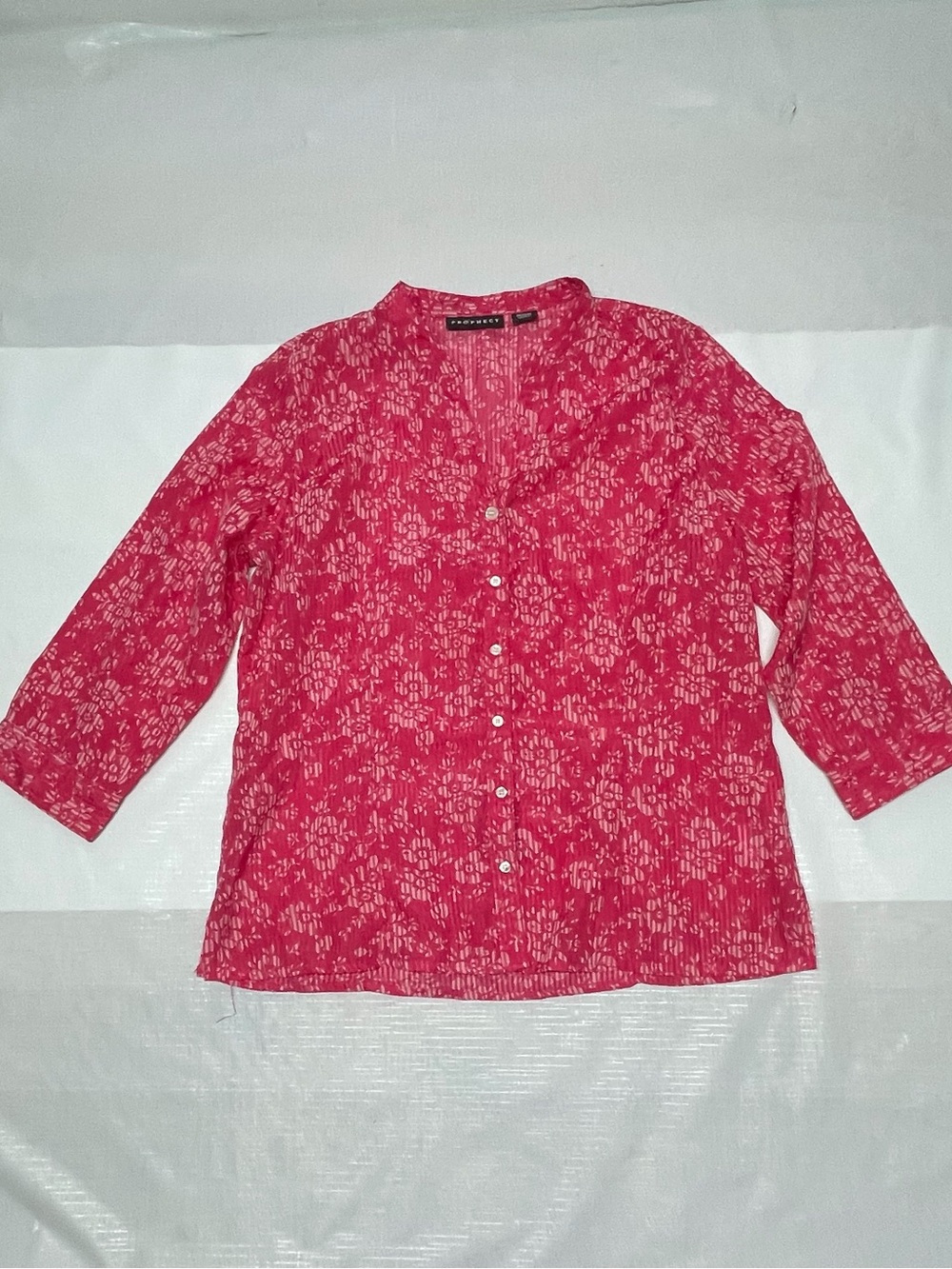 Prophecy Fuchsia Printed Button-Down Shirt Sz:Medium